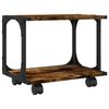 vidaXL Support d'imprimante &agrave; 2 niveaux ch&ecirc;ne fum&eacute; 41x28x33,5 cm