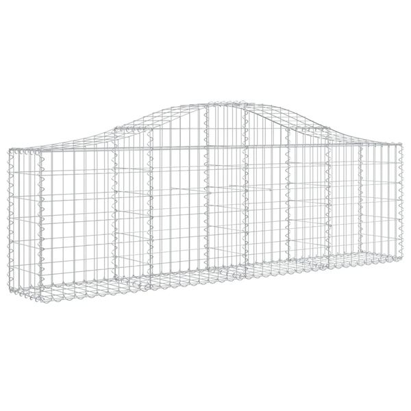 vidaXL Paniers &agrave; gabions arqu&eacute;s 15 pcs 200x30x60/80 cm Fer galvanis&eacute;