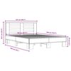 vidaXL Cadre de lit sans matelas ch&ecirc;ne marron 120x190 cm