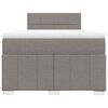 vidaXL Sommier &agrave; lattes de lit avec matelas taupe 120x190 cm tissu