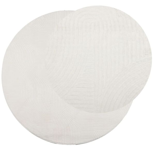 vidaXL Tapis IZA poils courts style scandinave cr&egrave;me &Oslash; 200 cm
