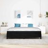 vidaXL Lit &agrave; ressorts avec matelas Noir 180 x 220 cm tissu