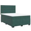 vidaXL Sommier &agrave; lattes de lit et matelas Vert fonc&eacute; 140x190cm Velours
