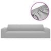 vidaXL Housse extensible de canap&eacute; 4 places Gris Jersey de polyester