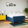 vidaXL Sommier &agrave; lattes de lit avec matelas Bleu 140x190 cm Tissu