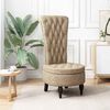 vidaXL Fauteuil &agrave; pantoufle Gris clair 56,5 x 70 x 110 cm Simili daim