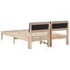 vidaXL Cadre de lit Marron et noir 140 x 190 cm Bois massif en pin