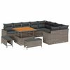vidaXL Ensemble de canap&eacute; de jardin 12 pcs Gris polyrotin