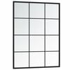 vidaXL Miroir mural noir 80x60 cm métal