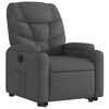vidaXL Fauteuil inclinable &eacute;lectrique gris fonc&eacute; tissu