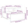 vidaXL Table de nuit flottante 2 pcs Ch&ecirc;ne artisanal 40 x 31 x 28 cm
