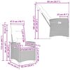 vidaXL Chaise inclinable avec plateau &agrave; th&eacute; 62 x 64 x 112 cm polyrotin