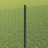 vidaXL Cl&ocirc;ture avec poteau Vert 1,4 x 25 m Acier et PVC