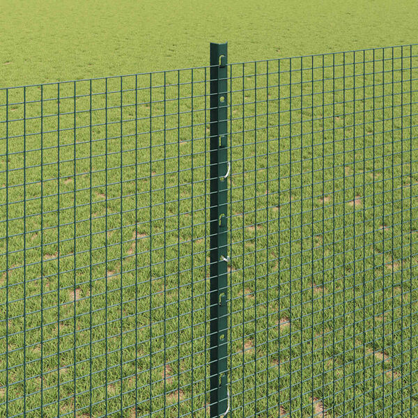 vidaXL Cl&ocirc;ture avec poteau Vert 1,4 x 25 m Acier et PVC