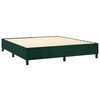 vidaXL Sommier &agrave; lattes de lit et matelas Vert fonc&eacute; 160x200cm Velours