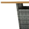 vidaXL Ensemble de bar de jardin 5 pcs et coussins R&eacute;sine tress&eacute;e Gris