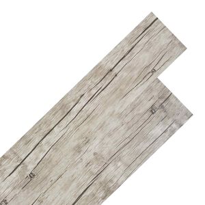 vidaXL Planches de sol Ch&ecirc;ne Blanchi 5,02 m&sup2; 36 pi&egrave;ces PVC