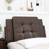 vidaXL Coussin de t&ecirc;te de lit Zadar marron 80 cm similicuir