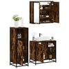 vidaXL Ensemble de meubles de salle de bain 3 pcs Ch&ecirc;ne fum&eacute;