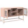 vidaXL Meuble TV rose 100,5x39x60,5 cm acier