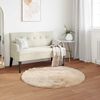 vidaXL Tapis en fausse Tafalla Beige &Oslash; 80 cm Polyester