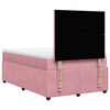 vidaXL Sommier &agrave; lattes de lit avec matelas Rose 120x200 cm Velours