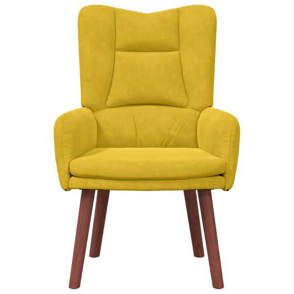 vidaXL fauteuil Jaune 63 x 67 x 94 cm Velours