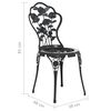 vidaXL Ensemble de bistro 3 pcs Aluminium coul&eacute; Noir