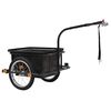 vidaXL Remorque de v&eacute;lo noir 50 L