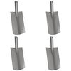 vidaXL T&ecirc;te de pelle 4 pi&egrave;ces Argent 43 x 17 cm Acier enduit de poudre