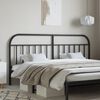 vidaXL T&ecirc;te de lit de remplacement m&eacute;tal noir 200 cm