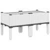 vidaXL Jardini&egrave;re avec pieds blanc 80x40x42 cm PP