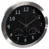 Perel Horloge murale 35,5 cm Noir et argent&eacute;