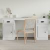 vidaXL Bureau avec armoire blanc bois d'ing&eacute;nierie