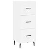 vidaXL Buffet haut Blanc 34,5x34x180 cm Bois d'ing&eacute;nierie