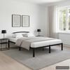 vidaXL Cadre de lit sans matelas noir m&eacute;tal 160x200 cm
