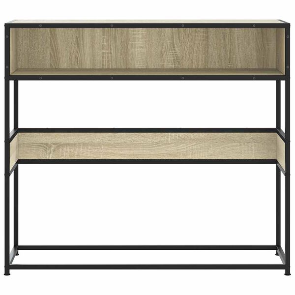 vidaXL Table console ch&ecirc;ne sonoma 90x35x80 cm bois d'ing&eacute;nierie