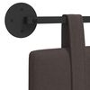 vidaXL T&ecirc;te de lit suspendue Uni Marron fonc&eacute; 130 x 55 x 5 cm tissu
