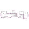 vidaXL Ensemble de canap&eacute;s 2 pcs oreillers et coussins Cappuccino