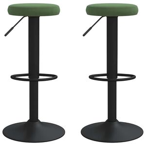 vidaXL Tabourets de bar lot de 2 vert fonc&eacute; velours