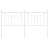 vidaXL T&ecirc;te de lit m&eacute;tal blanc 180 cm