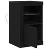 vidaXL Buffet LED Ch&ecirc;ne noir 41 x 37 x 67 cm Bois d'ing&eacute;nierie