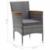 vidaXL Ensemble &agrave; manger de jardin 7 pcs Gris