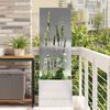vidaXL &Eacute;cran de confidentialit&eacute; de jardin Fretwork Argent 50 x 140 cm