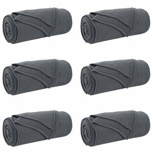 vidaXL Couvertures &agrave; jeter 6 pc Gris fonc&eacute; 200 x 150 cm 2.61 kg