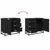 vidaXL Ensemble de mobilier de salle de bain 3 pcs Chêne noir