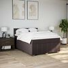 vidaXL Sommier &agrave; lattes de lit avec matelas Marron fonc&eacute; 160x200 cm