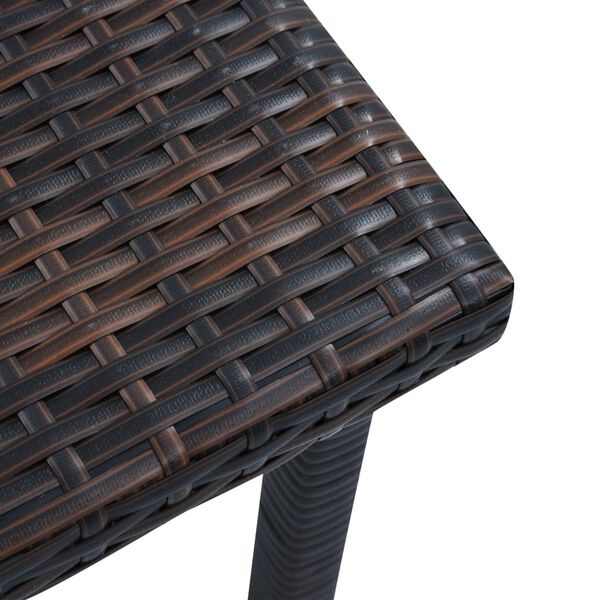 vidaXL Table &agrave; th&eacute; de jardin Marron 40x40x40 cm R&eacute;sine tress&eacute;e