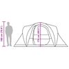 vidaXL Tente familiale à dôme 6 personnes gris et orange imperméable