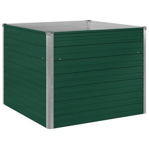 vidaXL Jardini&egrave;re 100 x 100 x 77 cm Acier galvanis&eacute; Vert